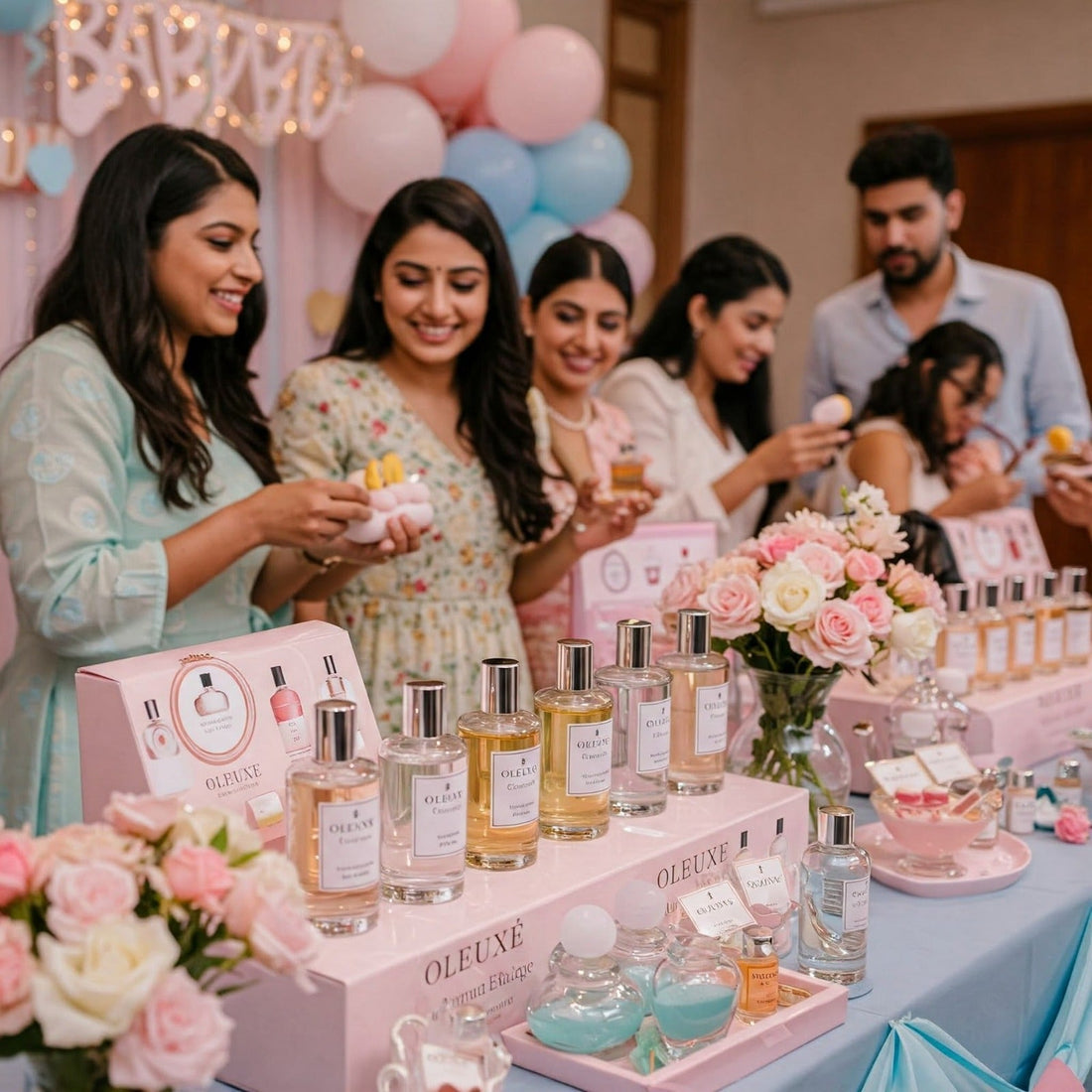 Perfume bar for baby shower